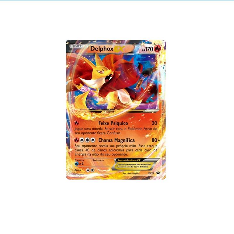 Lata Pokemon XY Kalos Power Delphox EX Português - Konami - Deck